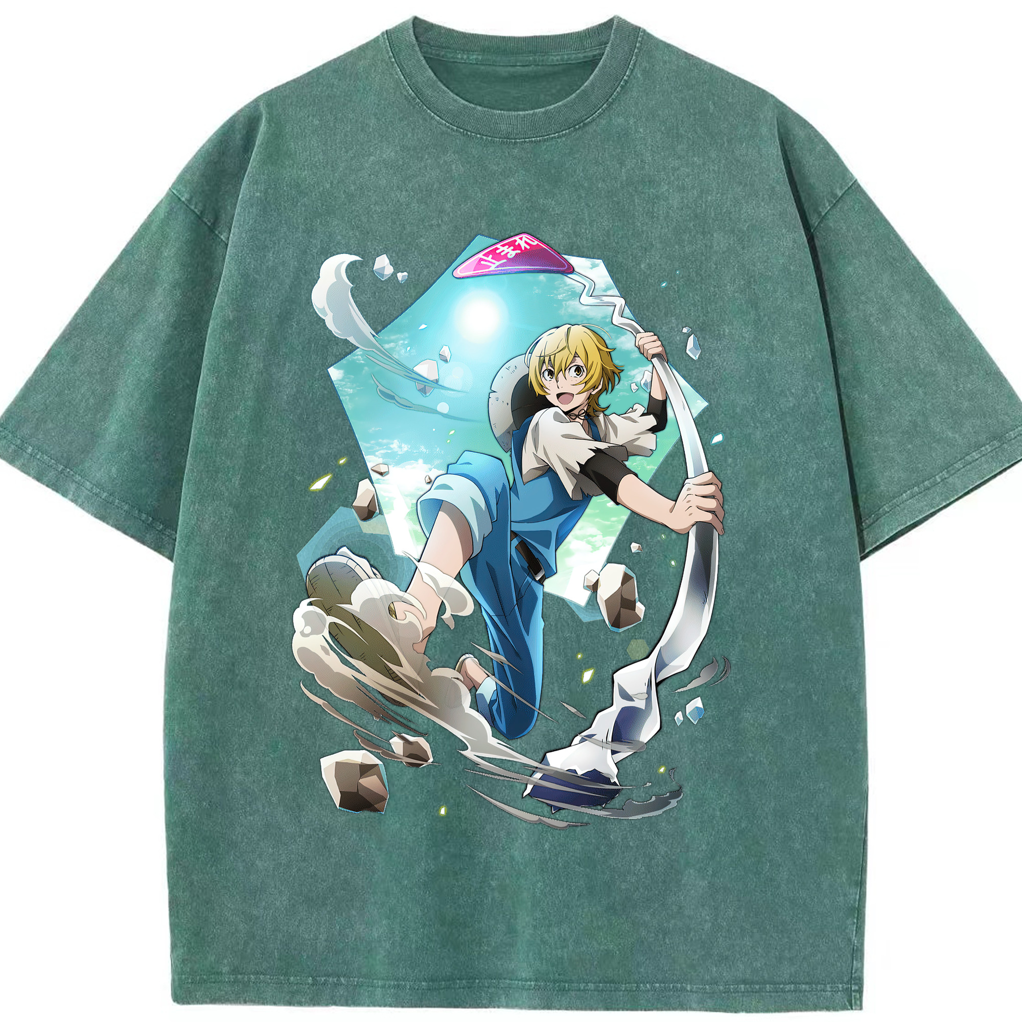 （画像用） 文豪ストレイドッグス Bungo Stray Dogs 綿100% ヴィンテージ風 半袖Tシャツ（フロントプリント）